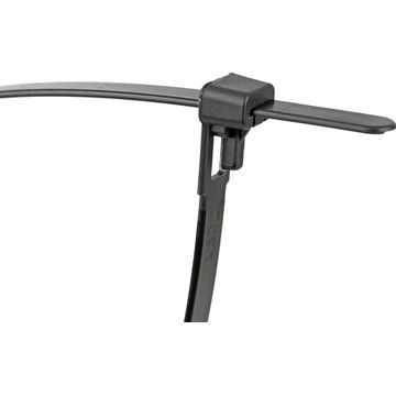 RUWAG Reusable Cable Ties Black 7.6mm x 150mm ( Pack of 10 )