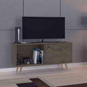 MALAGA TV STAND RUSTIC BROWN-BLACK