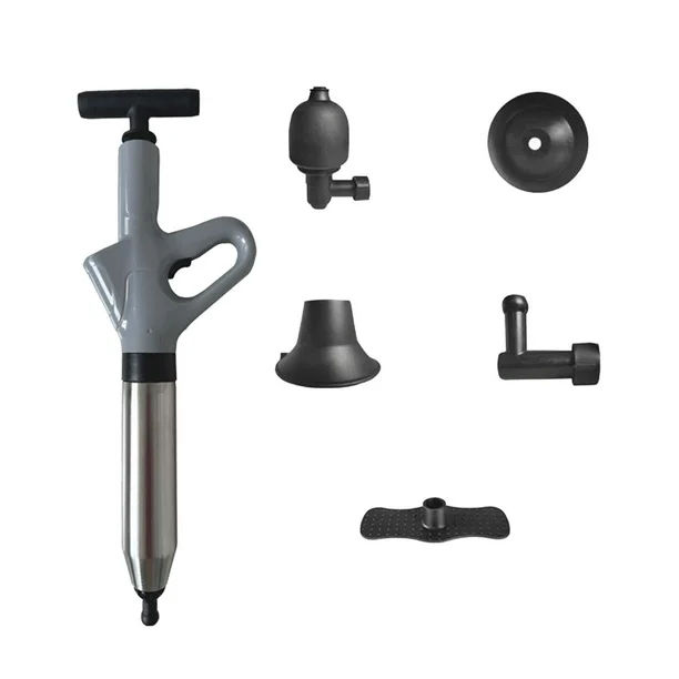 Drain Blaster Toilet Plunger High Pressure Air Pump Clog Unblocker - Grey