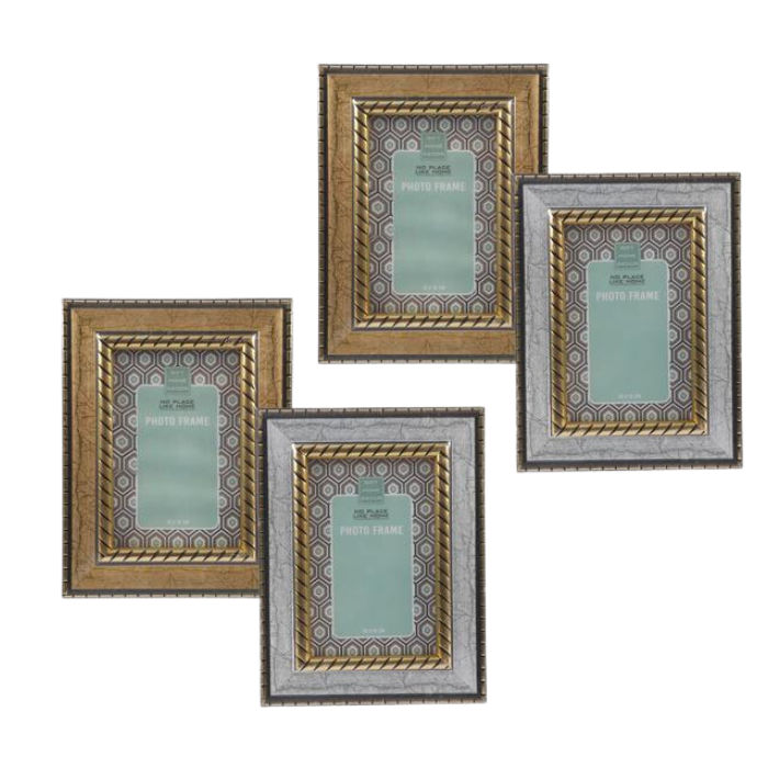 PICTURE FRAME PL MARBLED 10x15cm ASSTD - Pack of 2