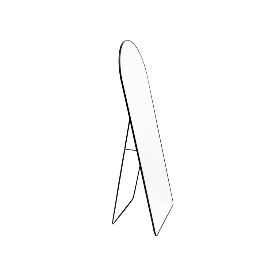 170cm x 70cm Arch Mirror Black
