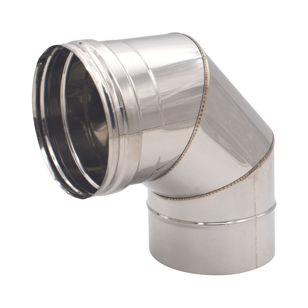 ECONOFIRE 130MM Single Skin Flue Bend 90-Degree