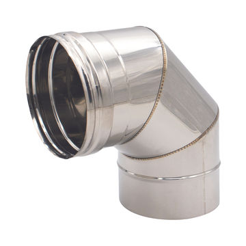 ECONOFIRE 130MM Single Skin Flue Bend 90-Degree