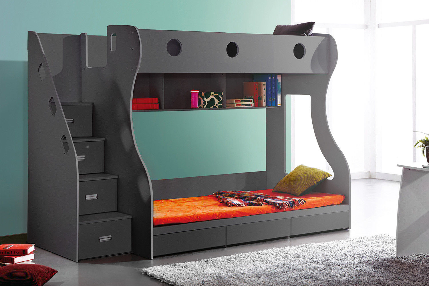 Nomettco Bunk Bed – Charcoal