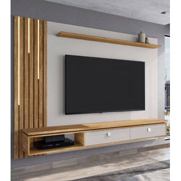 Painel Hanover Plasma Stand -Off White/Cinnamon
