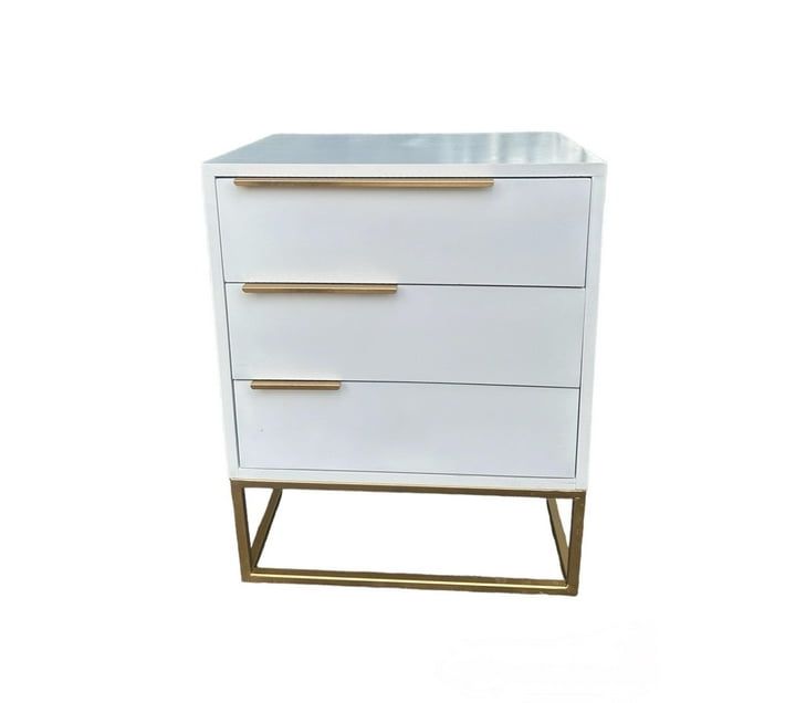 3 Drawer White Pedestal