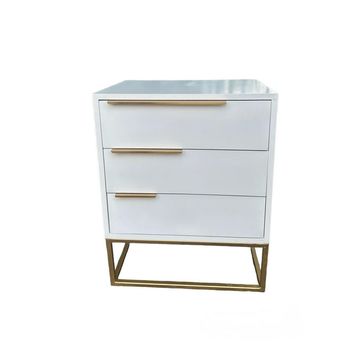 3 Drawer White Pedestal