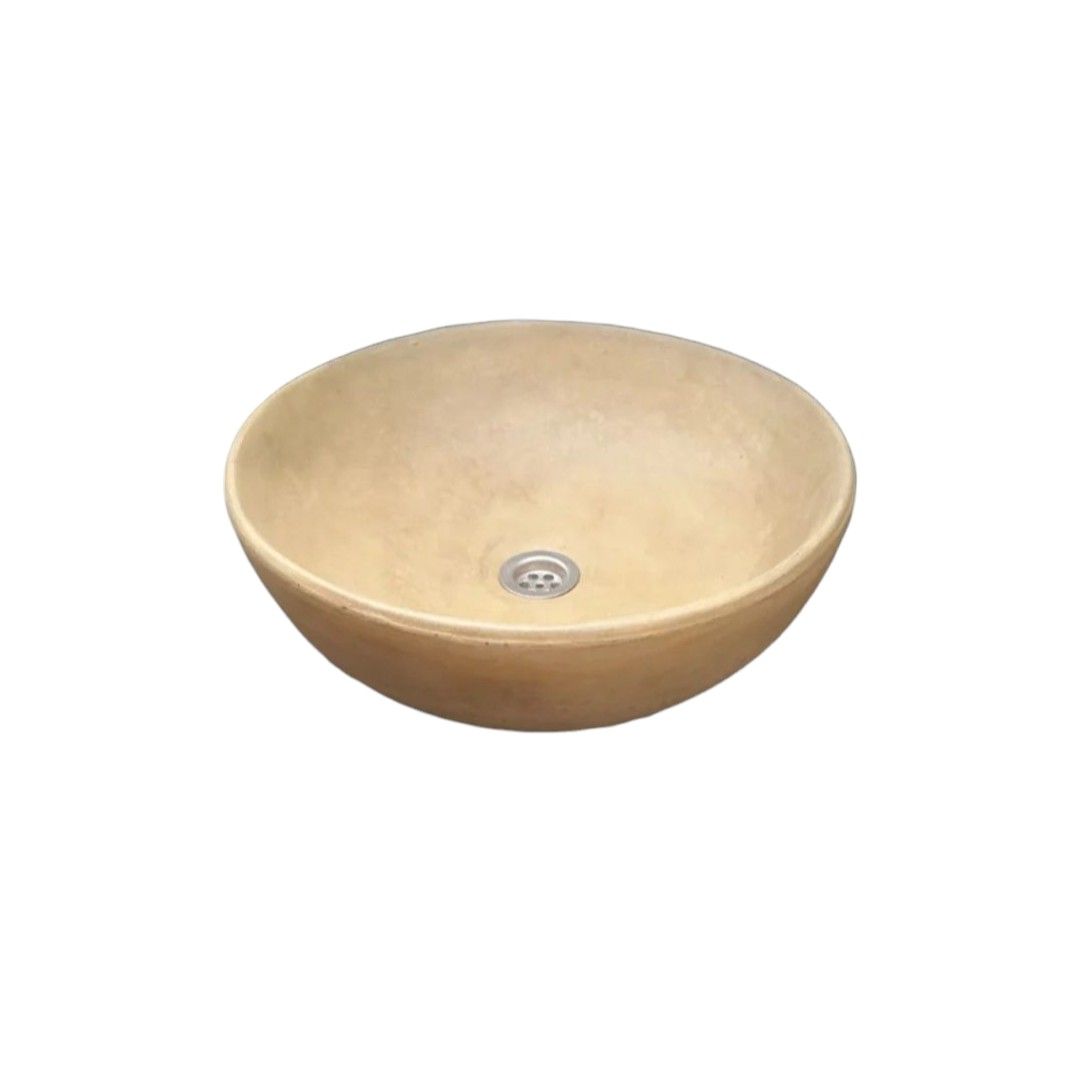 Sandstone Concrete Round handmade basin countertop butler sink 42 x 14cm