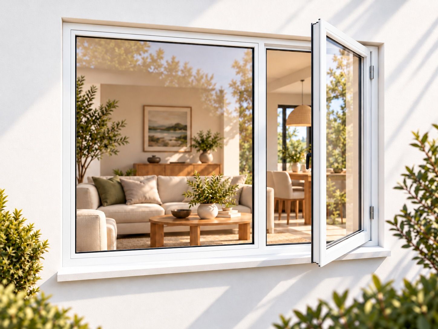 Kenzo Premium Side-Hung Aluminium Window - White, 1800 900 mm, Right Side Opener