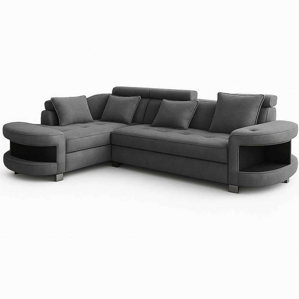 Maggie L Shape Corner Sofa-SD Grey