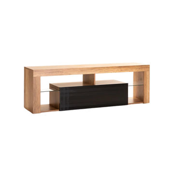 Vividitto - Konjac 160cm TV Unit - Wild Oak/Black