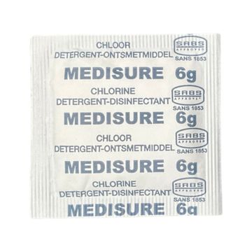 Medisure 6g - Chlorine Detergent-Disinfectant Tablets (100 sachets)