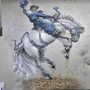 Canvas Art Work Horse Man