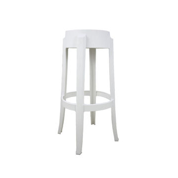 Vividitto - Hard Plastic Bar Stool - White