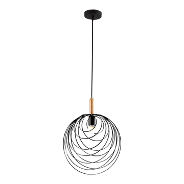Pendant Lighting – Scandinavian Range – Black Metal And Wood