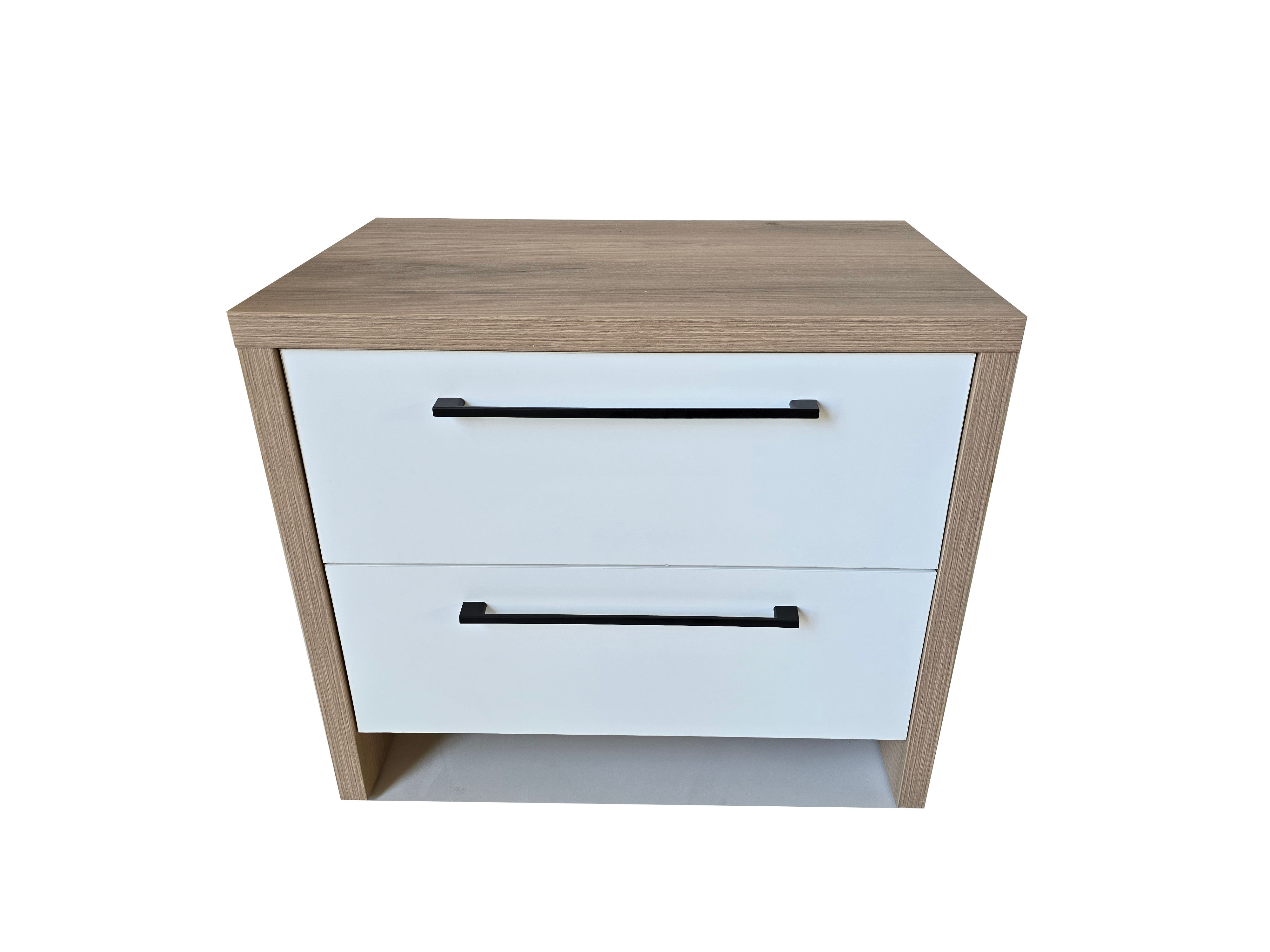 Veneto Bedside Table - Sahara & White