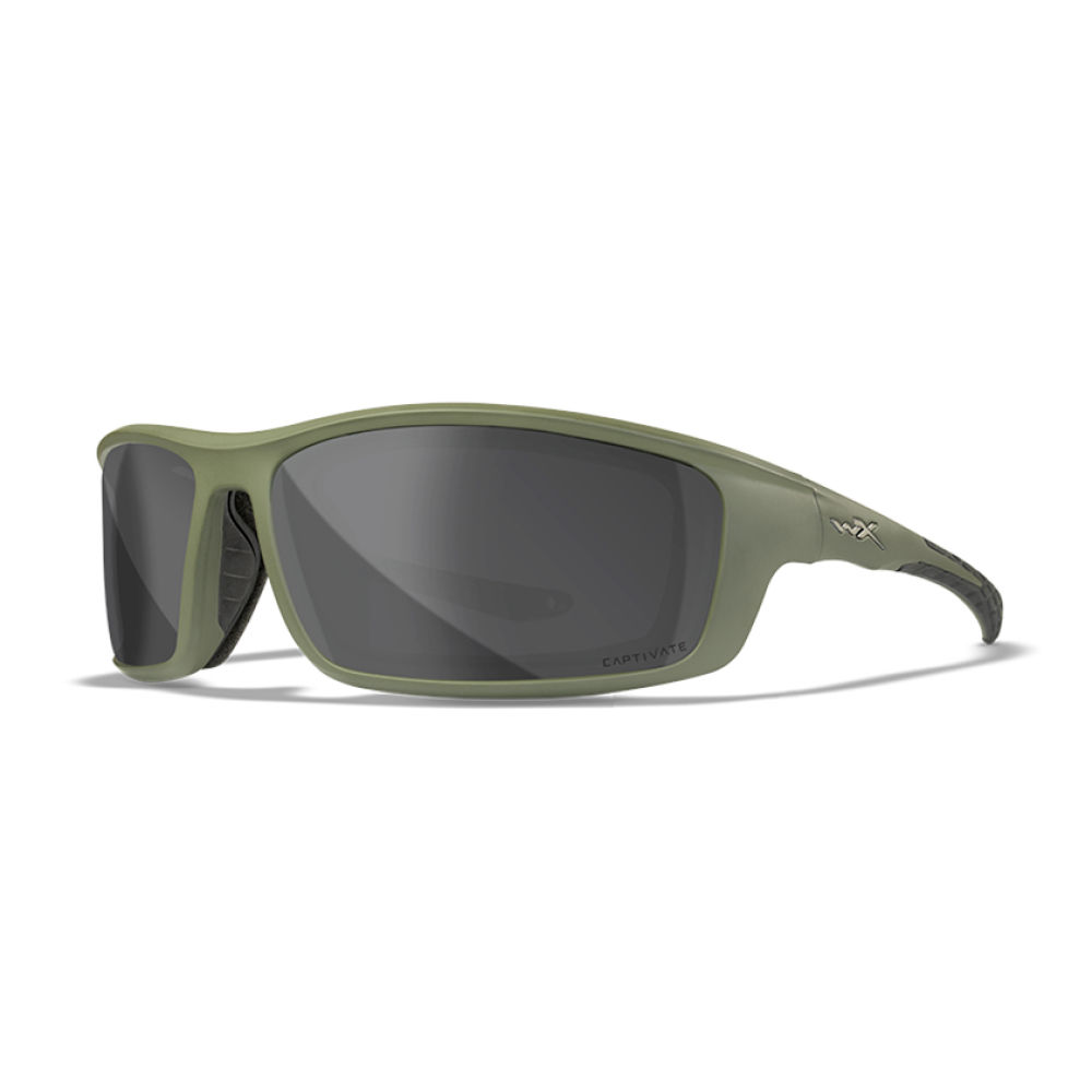 WX Grid Captivate Polarised Grey Lens Matte Utility Green frame - Wiley X
