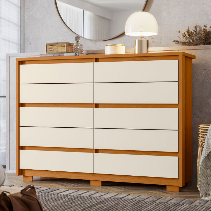 Duetto Chest Of Drawers Offwhite/cinnamon
