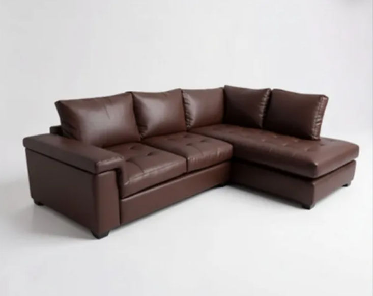 Harper Leather Sofa Brown Left Sided