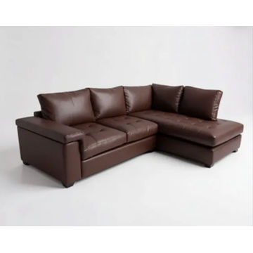 Harper Leather Sofa Brown Left Sided