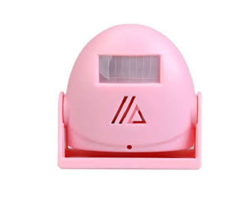 Wireless Infrared Motion Sensor Voice Prompter Warning Alarm/Doorbell-Pink