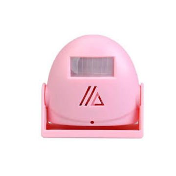 Wireless Infrared Motion Sensor Voice Prompter Warning Alarm/Doorbell-Pink