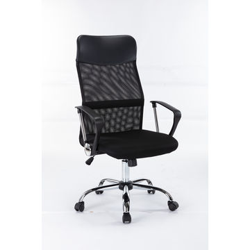 TOCC IC3 Mesh High Back Office Chair with Vegan Leather Accents - Black