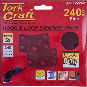 Sanding Pads Curved 240 Grit Hook And Loop