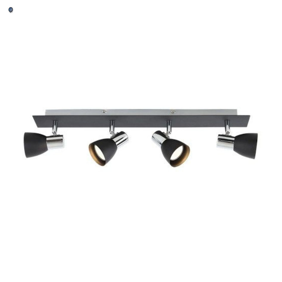 Polished Chrome and Matt Black Spotlight