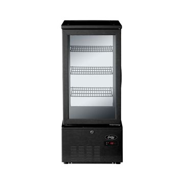 Refrigerated glass display cabinet - 74Lt, Black - GALILEO