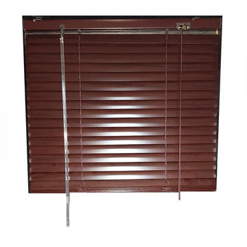 25mm Aluminium Venetian Blind - 1500mm W x 1000mm H - Mahogany