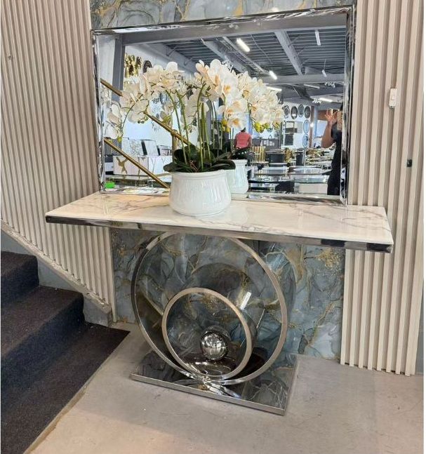 Elysian Halo Console & Mirror Set