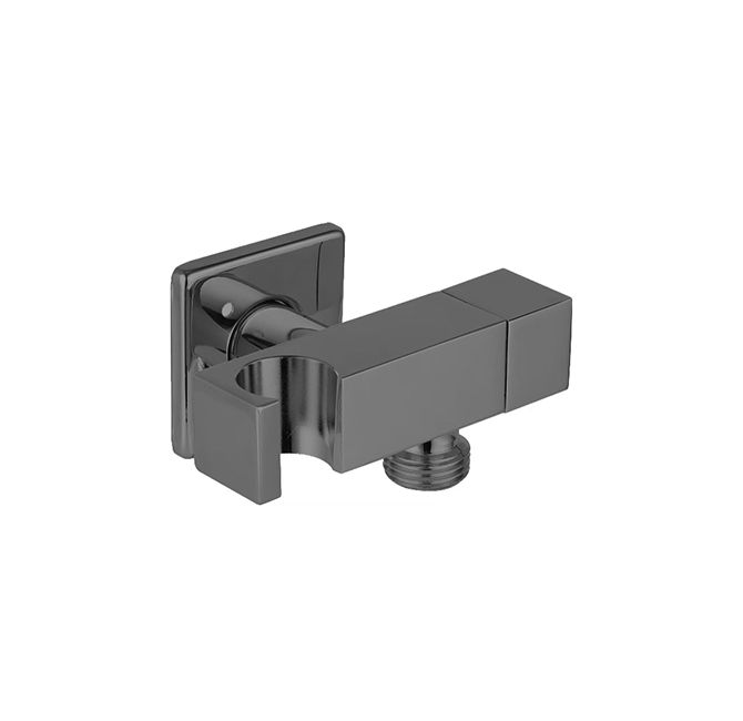Devario Premio Angle Valve Square With Bracket Brass -Gun Metal Grey