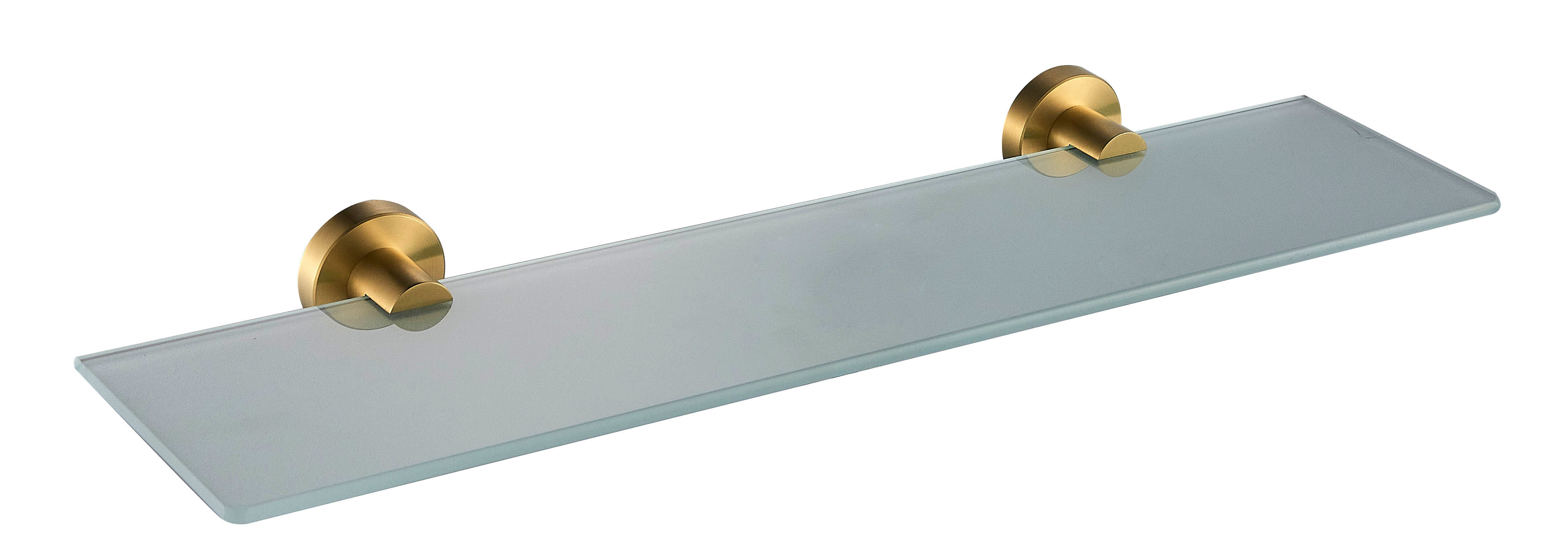 MILAN BRUSHED BRASS GLASS SHELF
