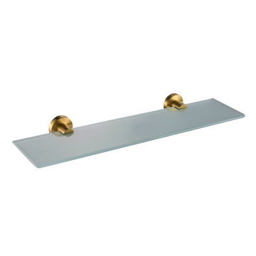 MILAN BRUSHED BRASS GLASS SHELF