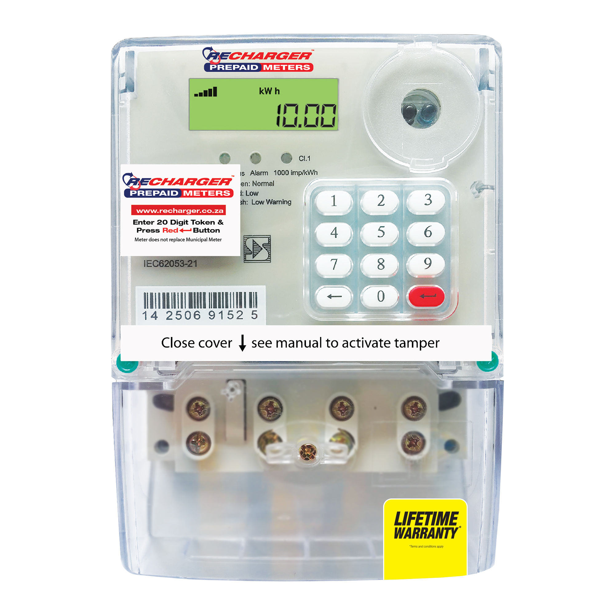 Recharger - Hex Single Phase 80Amp Prepaid Electricity Meter