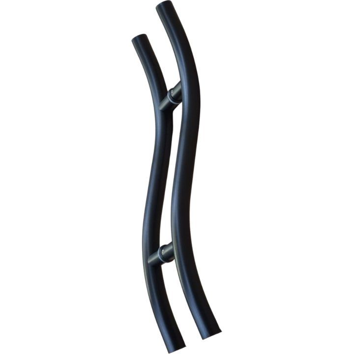 S Shaped Pull Handle in Matt Black