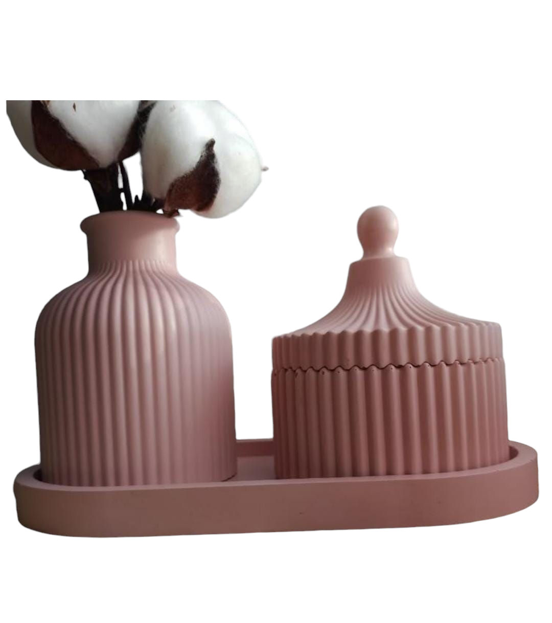 3-Piece Stripe Jar Set