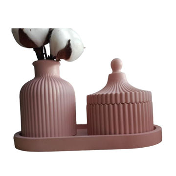 3-Piece Stripe Jar Set