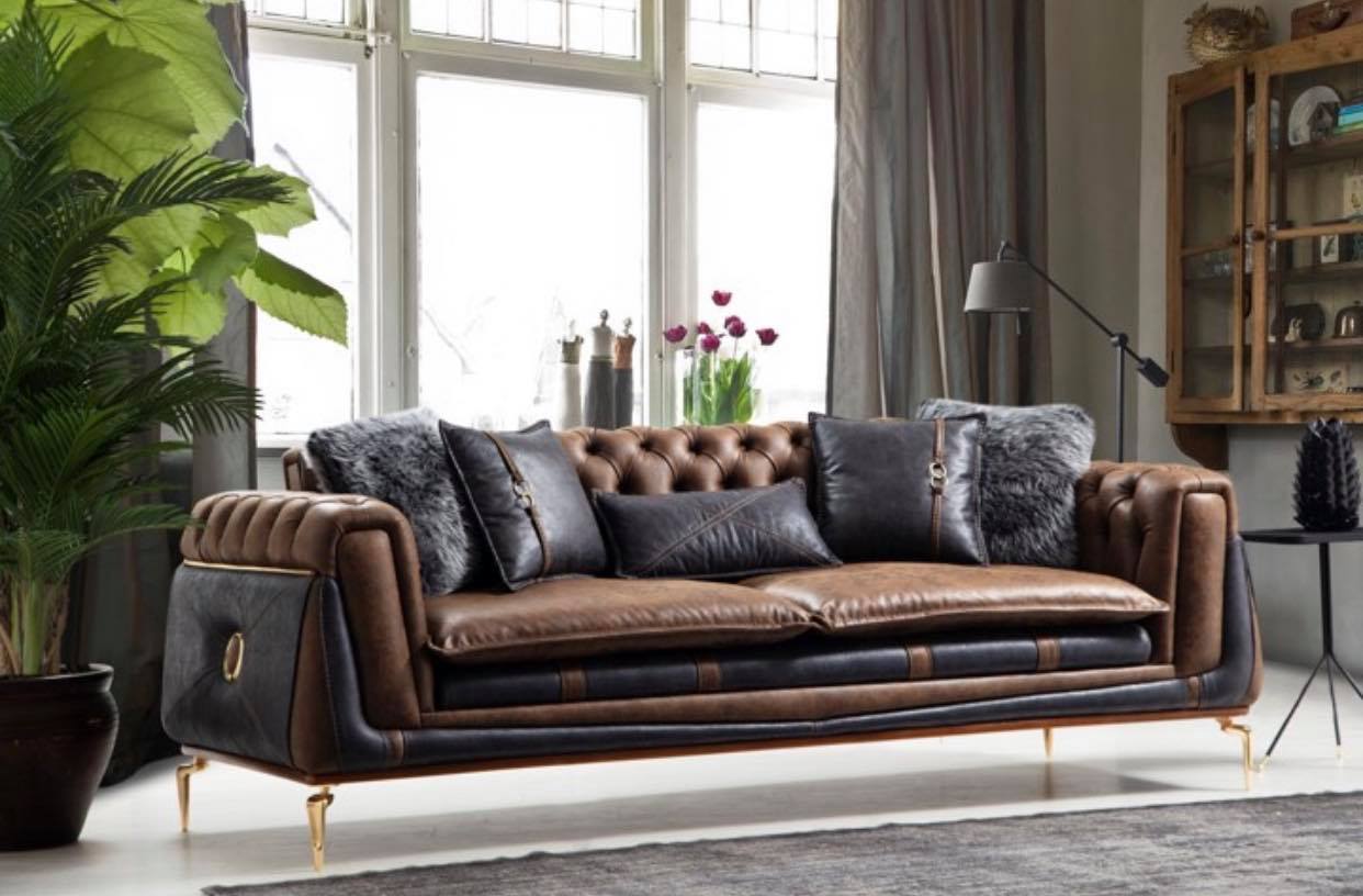 Briaton Avante Guade Luxury Leather 3 seater Sofa