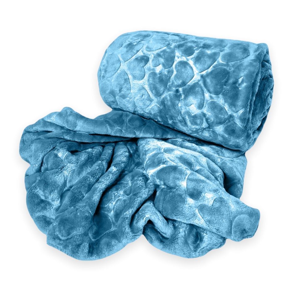 Nu Dekor - Rainbow Winter Fleece Blanket - 180 x 210cm - Dove Blue