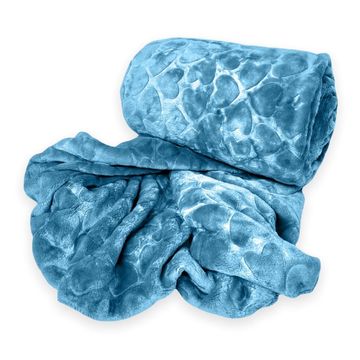 Nu Dekor - Rainbow Winter Fleece Blanket - 180 x 210cm - Dove Blue
