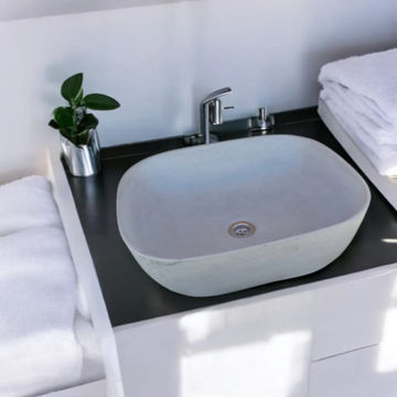 Aquadite Bespoke Grey Concrete Basin/Sink 50x40x15.5cm