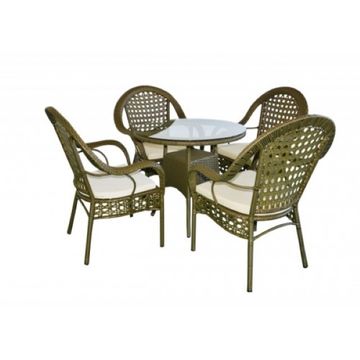 Jost Round Garden Table With 4 Chairs