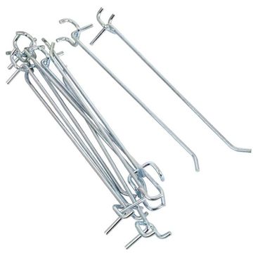 Pegboard-Hooks Single-Prong 175mm 10 Pieces Per Pack - 6 Pack