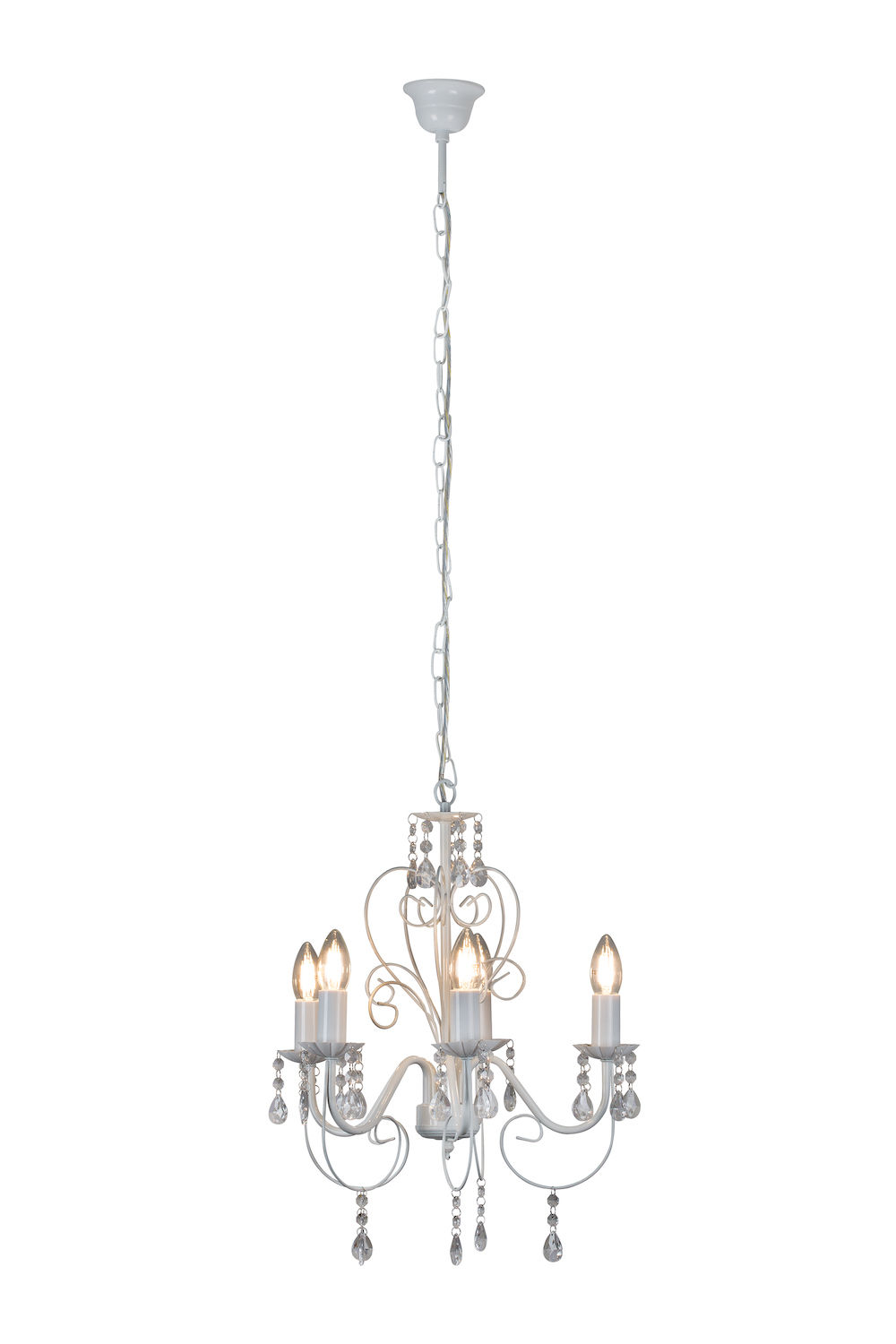 Eurolux Cleo 5LT Chandelier 420mm White