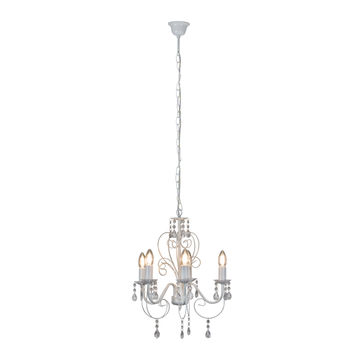 Eurolux Cleo 5LT Chandelier 420mm White