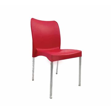 Vividitto - Heavy Duty armless Café Chair -Red