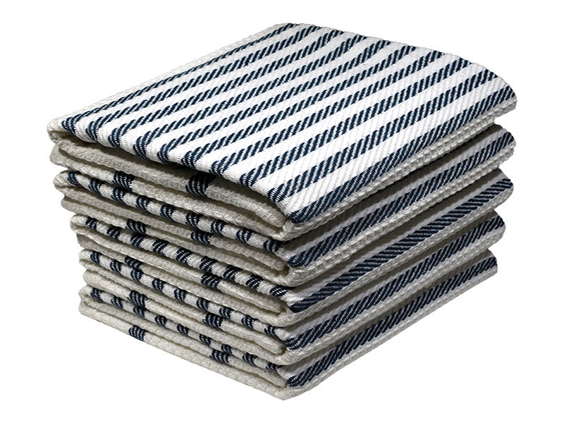 Bunty's Kitchen Towel - Design 2376 - 044x068cms - (05 Pc Pack) - Stripes - Estate Blue