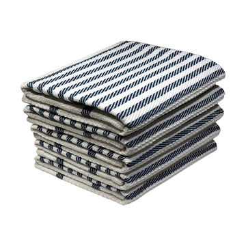 Bunty's Kitchen Towel - Design 2376 - 044x068cms - (05 Pc Pack) - Stripes - Estate Blue